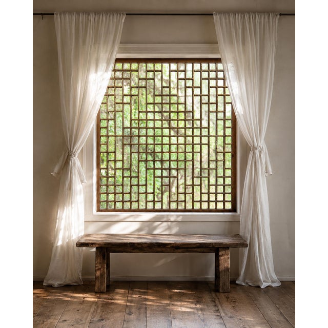 Antique Chinese Wood Window Screen For Sale - Image 4 of 4