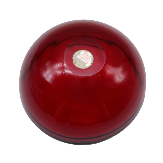Mid-Century Modern Midcentury Modern Ruby Red Murano Glass Bowl, 1970s For Sale - Image 3 of 7