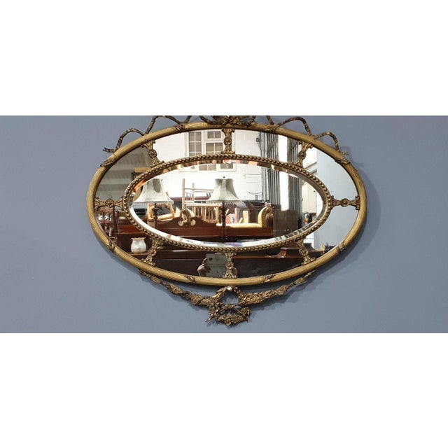 Regency English Oval Gilt Mirror For Sale - Image 10 of 12