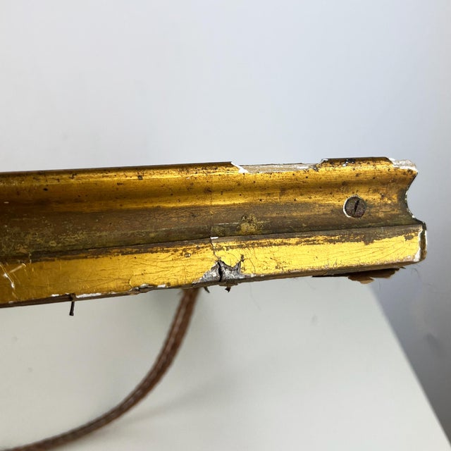 Antique Italian Gesso and Wood Picture Frame For Sale - Image 10 of 11