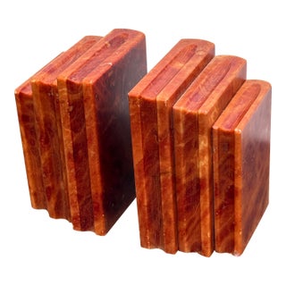 Gump’s San Francisco Marble Bookends, Pair For Sale