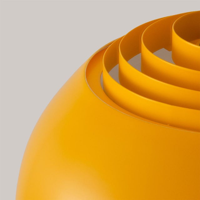 1960s Morelli Half Dome Wall Sconce - Modern Arc Wall Lamp, Mustard Steel Shade, Satin Nickel, Foot Slide Dimmer For Sale In Los Angeles - Image 6 of 7