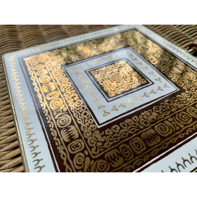 Mid 20th Century Mid Century Modern German Ernest Sohn Gilt Trivet For Sale - Image 5 of 9