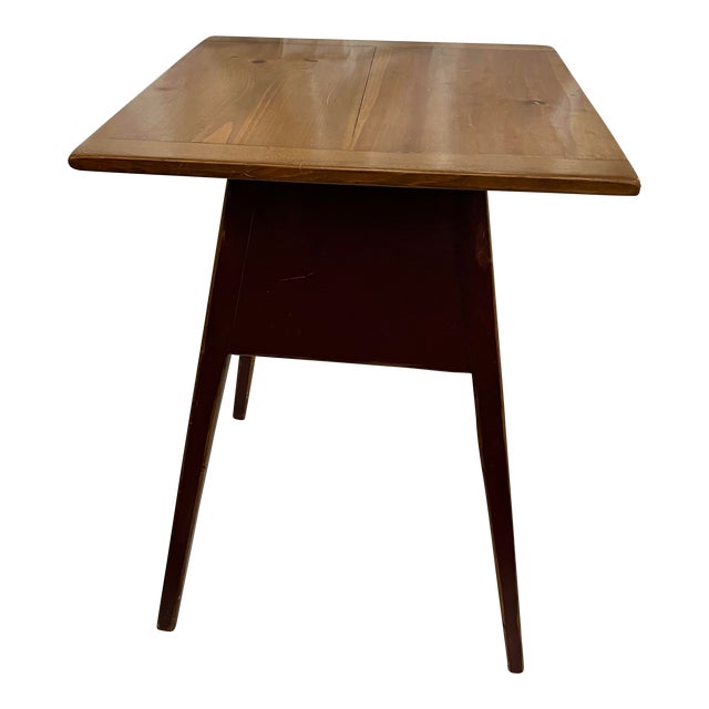 1990s Pine Planks Table / Stand With Tapered Legs For Sale