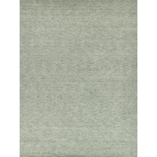 Exquisite Rugs Roche Handmade New Zealand Wool Green Rug-6'X9' For Sale