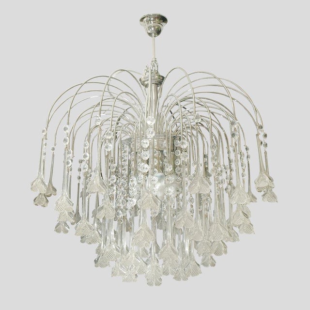 1960s Flower Rain Chandelier from Cenedese For Sale - Image 5 of 5