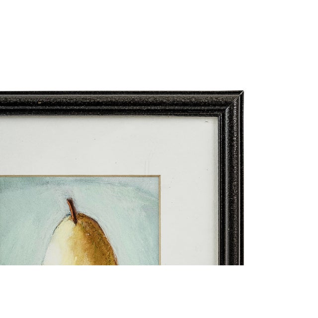 1980s Original Mix Media Painting of a Pear by Artist K. Compton For Sale - Image 5 of 8