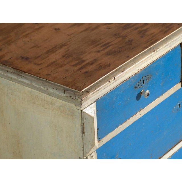 Antique Painted Chest of Drawers in Pine, Central Europe, 1890 For Sale - Image 5 of 16