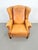 Vintage Sheepskin Leather Wing-Back Chair, 1970s For Sale - Image 10 of 13