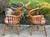 Brown Ethan Allen Maple Windsor Chairs Vintage Captains Heirloom Dining Chairs Pair For Sale - Image 8 of 13