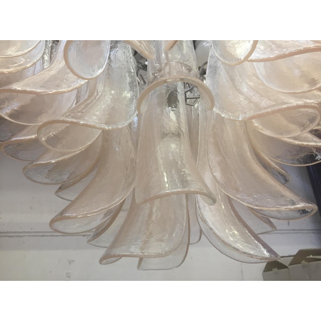 Metal Monumental Murano Glass Selle Light Pink Italian Sputnik Chandelier For Sale - Image 7 of 10