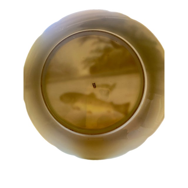 1880s Royal Vienna Hand Painted Fish Plates Scalloped Edges Gold Gilding - Set of 4 For Sale In Jacksonville, FL - Image 6 of 10