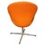 Metal Punmkin Orange Swan Chair in the Style of Arne Jacobsen For Sale - Image 7 of 7