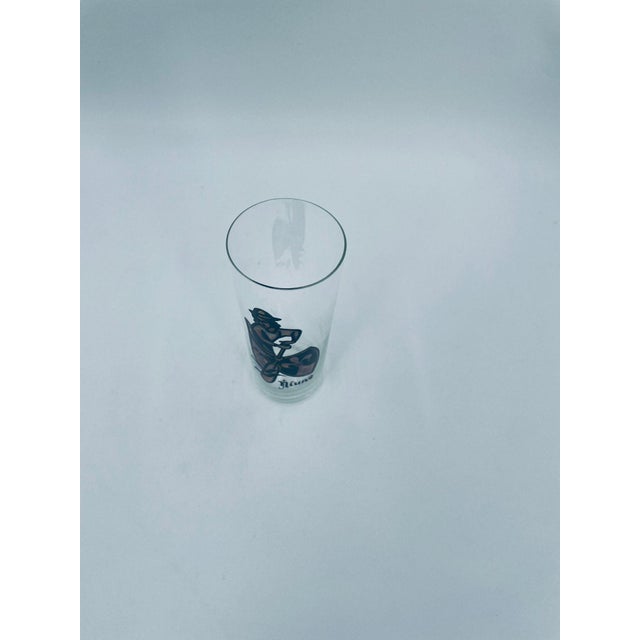 Vintage-style juice glass, crafted from high-quality glass. Made in Germany as a souvenir. The glass is clear and tall,...