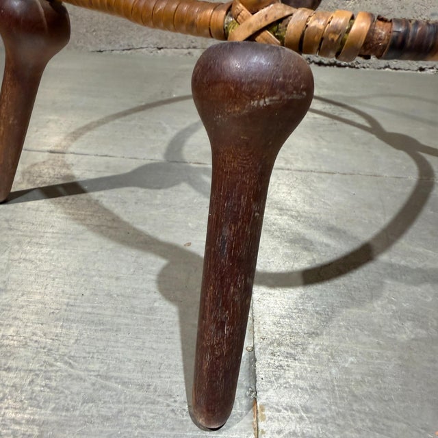 Mid-Century Modern Jens Quistgaard for Dansk Designs Casserole Stand Anker Line Rattan Teak For Sale - Image 3 of 9
