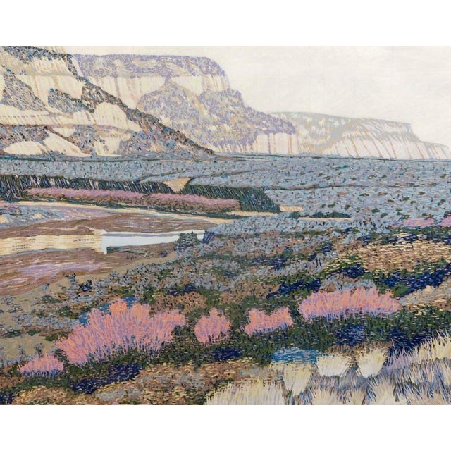 Impressionist Gordon Mortensen "The Southwest" Hand Signed Woodcut Fine Art Print 1977 #25/125 For Sale - Image 3 of 7