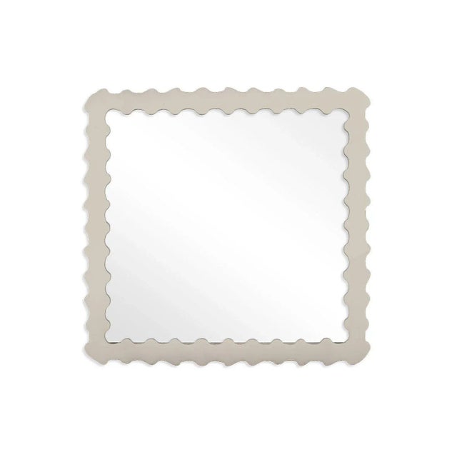 Contemporary Fleur Home Audubon Bamboo Square Mirror in Useful Gray, 36x36 For Sale - Image 3 of 3