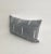 Custom lumbar pillow featuring an uncommon gray Mali hand-loomed mud cloth with a new bright white cotton twill backing....