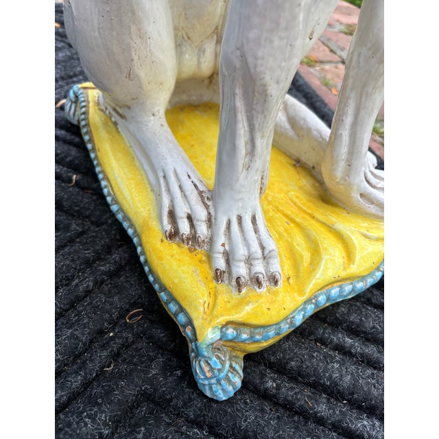 Italian Glazed Terra Cotta Whippet For Sale In Philadelphia - Image 6 of 14