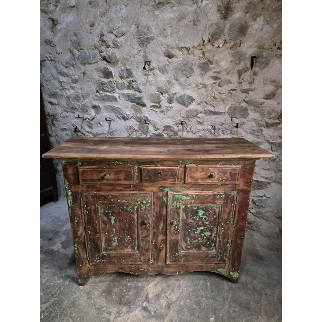18th Century Rustic French Walnut Buffet Cabinet For Sale - Image 12 of 18