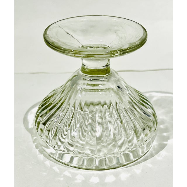 Mid 20th Century Vintage Jeannette Glass Ribbed Sherbet Cups Set of 4 Tapas For Sale - Image 5 of 6