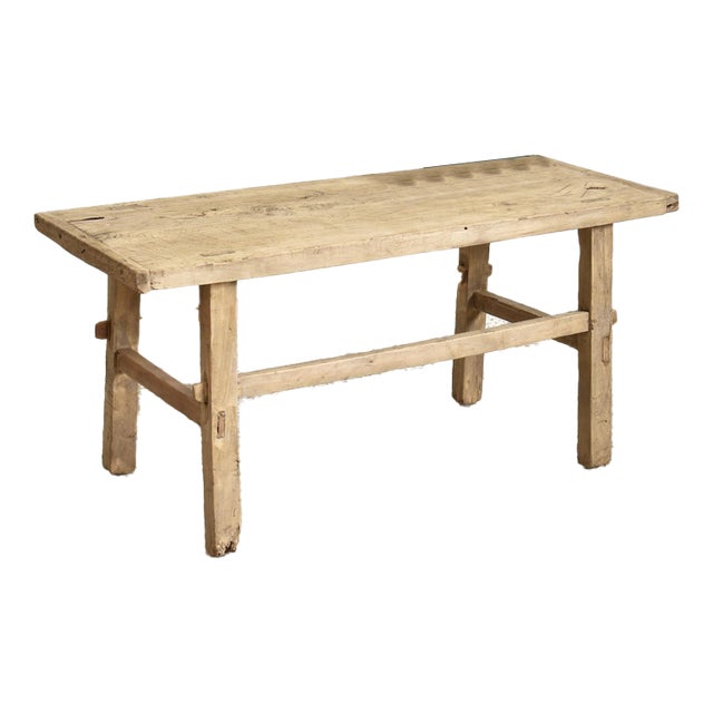 Rustic Elm Coffee Table, 1920s For Sale