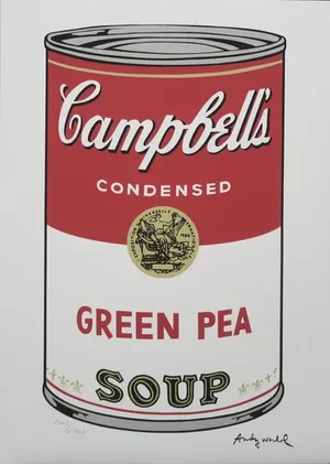 1986 Carnegie Museum of Art Andy Warhol Campbell's Soup Green Pea Lithograph