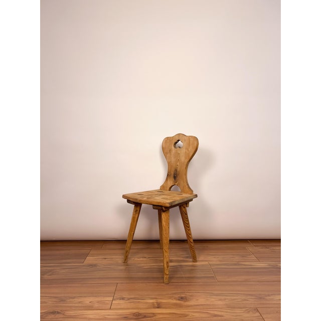 French Provincial 1920s Set of Two French Primitive Alpine Chairs For Sale - Image 3 of 5