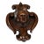 French Hand-Carved Oak Wood Wall Plaque with Cherubs Head, 1900s For Sale