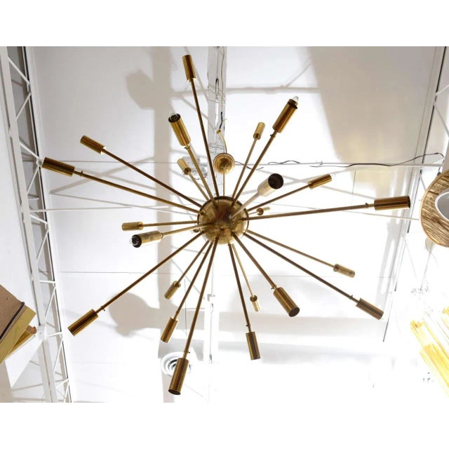 Stilnovo 24 Arm Brass Sputnik Chandelier For Sale In Miami - Image 6 of 10