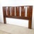 Wood Vintage Mid-Century Modern Walnut Queen Headboard With Architectural Slat Design For Sale - Image 7 of 15