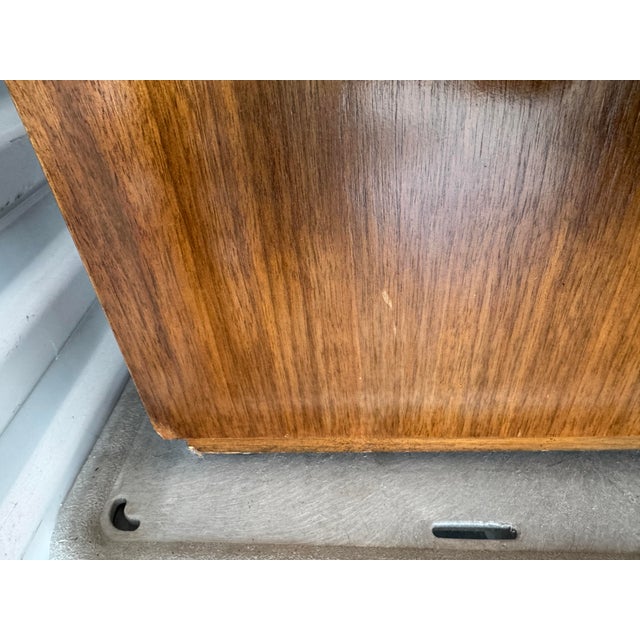 Mid 20th Century Walnut Dresser Bachelors Chest With Carved Panel Door For Sale In Philadelphia - Image 6 of 12