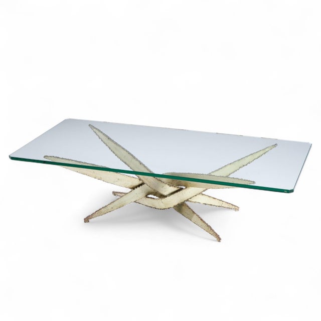 Brass Silas Seandel Brutalist Mid Century Coffee Table For Sale - Image 8 of 9