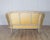 Wood French Louis XVI Style Painted Canapé with Yellow Damask Upholstery, 20th Cent For Sale - Image 7 of 8