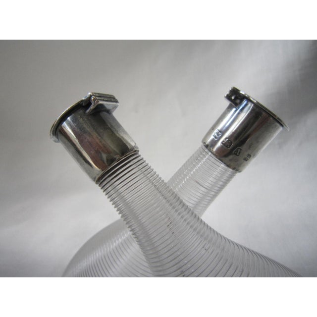 Traditional 1900's Threaded Glass Edwardian Cruet Set For Sale - Image 3 of 5