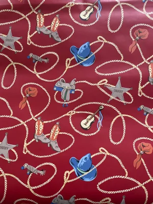 New Waverly Wild West Companion Red Double Roll Wallpaper