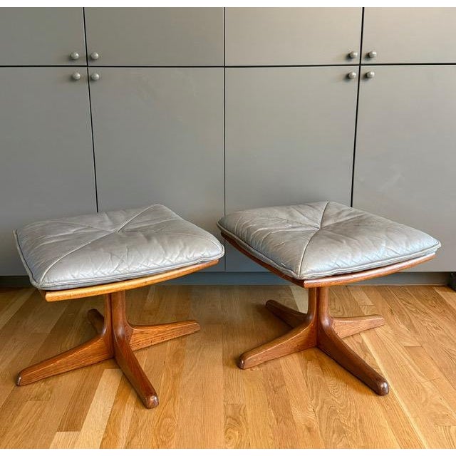 Wood Mid Century Scandinavian Modern Foot Stool in the Style of Lied Mobler For Sale - Image 7 of 18