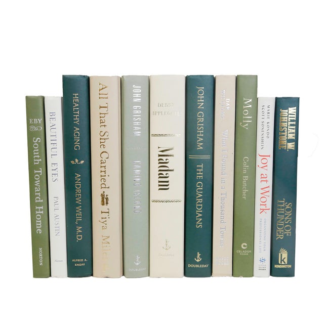 Contemporary Decorative Books - Savannah Book Bundle - 1 Foot of Green Books For Sale - Image 3 of 4