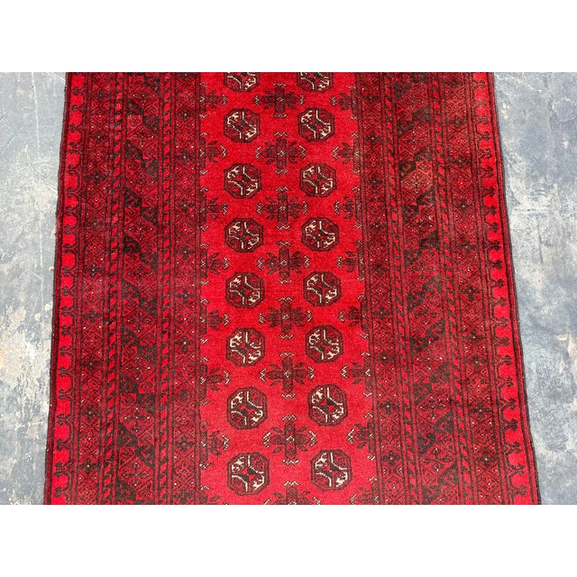 Islamic Vintage Afghan Turkoman Tribal Runner Rug For Sale - Image 3 of 7