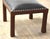 Mid-Century Modern 1960s Mahogany and Black Vinyl Ottoman For Sale - Image 3 of 7