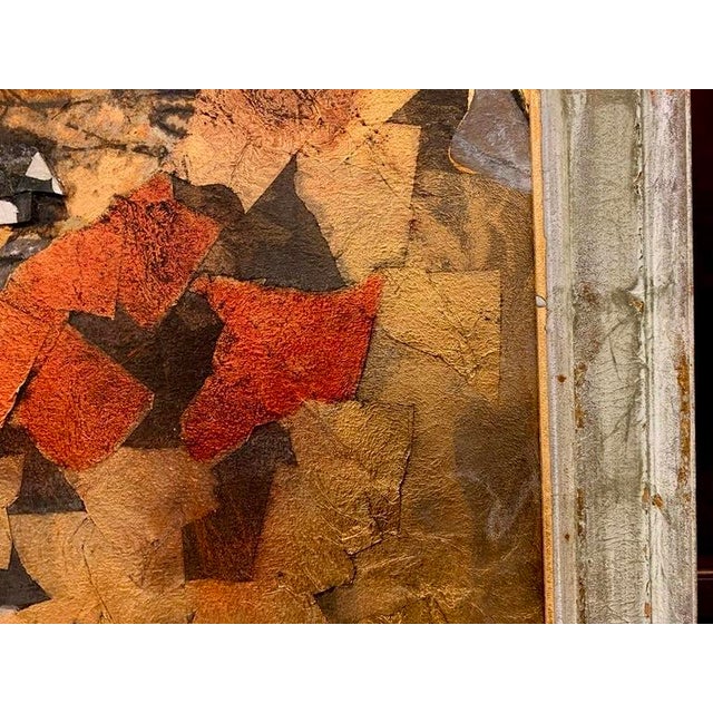 Andrea Stella "Among the Etruscan Ruins" Large Gold Leaf Oil Mixed Media Painting, Figurative, Italian Contemporary Art, 2010 For Sale In Monterey, CA - Image 6 of 11