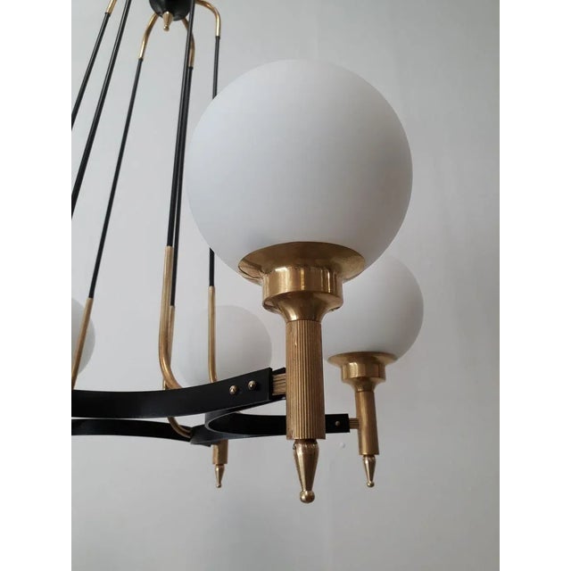 Mid-Century Modern 6-Light Pendant Lamp from Stilnovo For Sale - Image 10 of 16