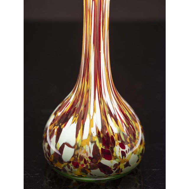 Metal Glass Table Lamp with Textile Shade, 1960s For Sale - Image 7 of 8