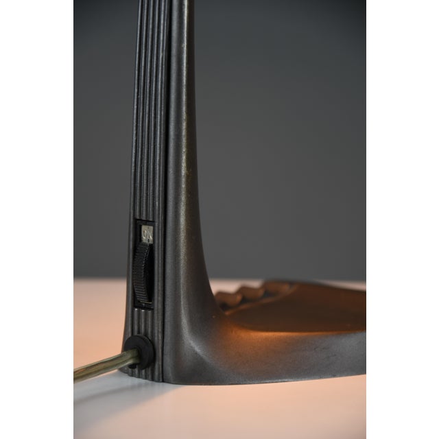 Art Deco Model 52 Aviator Desk Lamp with Integrated Pen Tray & Ashtray Base from Erpé, Belgium, 1930s For Sale - Image 12 of 14