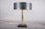 Metal Mid-Century Modern French Table Lamp in Brass and Black Leather, 1960s For Sale - Image 7 of 14