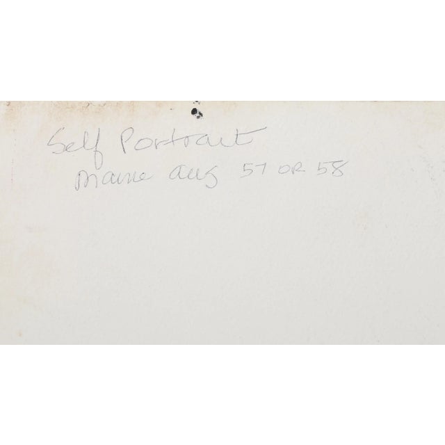 Contemporary Eve Nethercott, Portrait of Woman in Maine (P2.55), Watercolor on Paper For Sale - Image 3 of 4