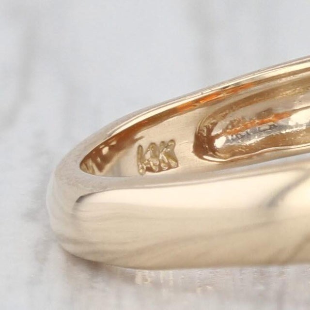 0.70ctw Fire Opal Cluster Ring 14k Yellow Gold Size 7 For Sale - Image 4 of 8