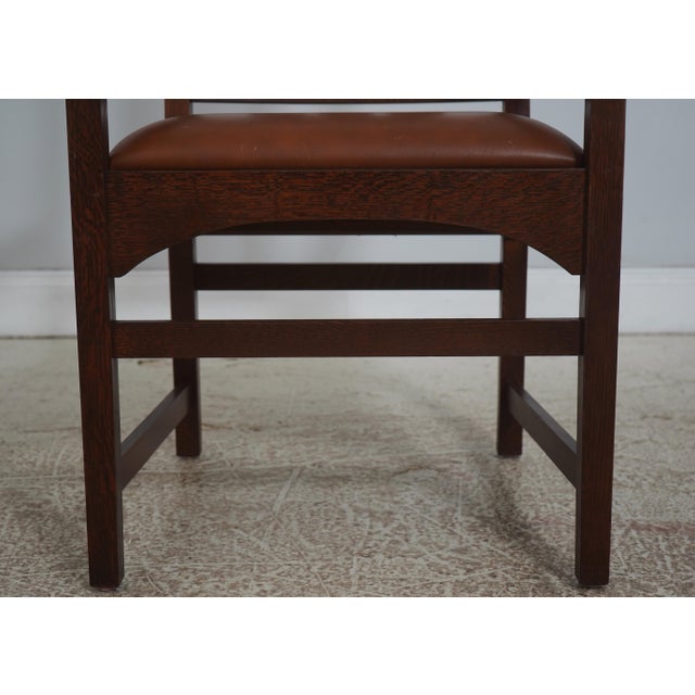 Stickley Mission Oak Arts & Crafts Armchair For Sale - Image 10 of 18