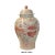 Chinoiserie Pink Orange Off White Flowers Fishes Graphic Round Ceramic Jar For Sale - Image 3 of 7