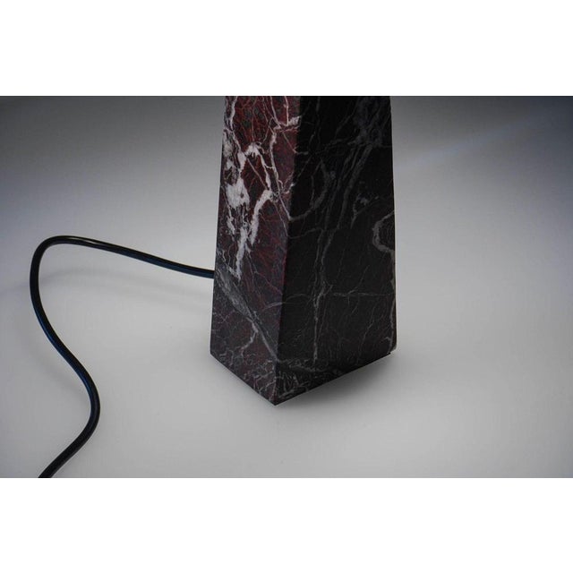 Marble Table Lamps in Rosso Levanto Marble by Silvio Piattelli, Set of 2 For Sale - Image 9 of 18